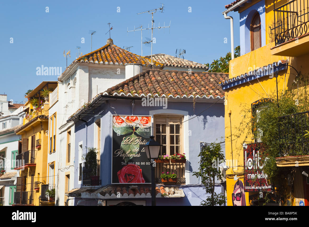 Marbella Malaga Province Costa del Sol Spain Typical architecture Stock Photo
