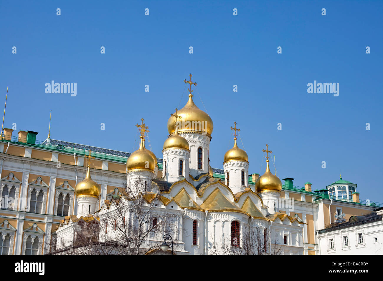 The Annunication Cathedral  Kremlin, Moscow, Russia. Stock Photo
