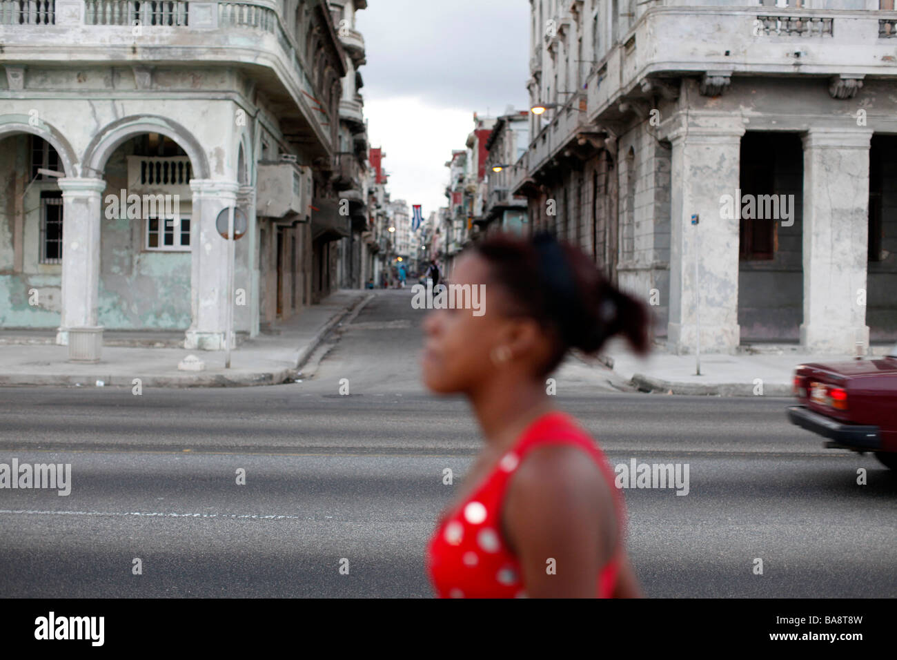 Cuba : street in Havana Stock Photo
