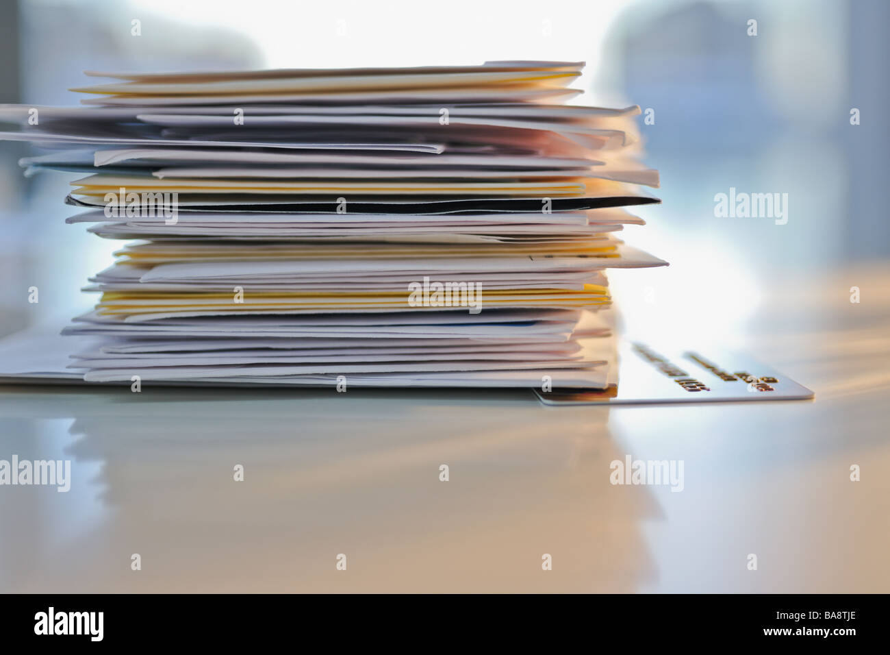 Stack of mail Stock Photo