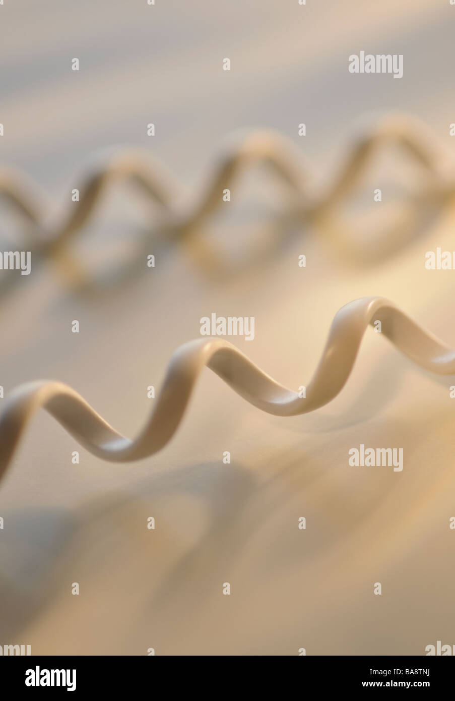 Close up of telephone cord Stock Photo