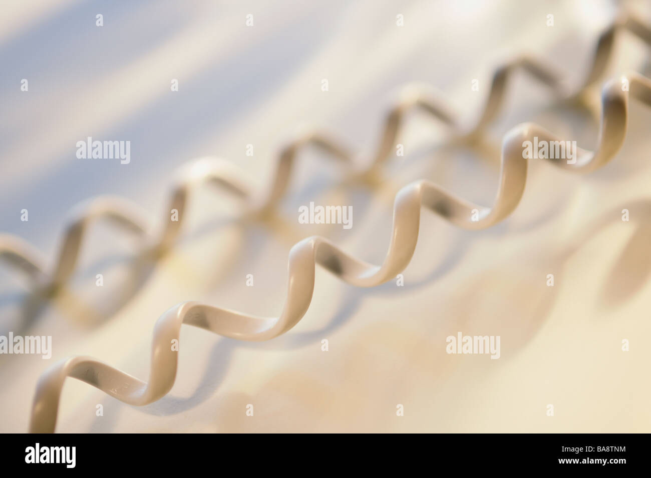 Close up of telephone cord Stock Photo