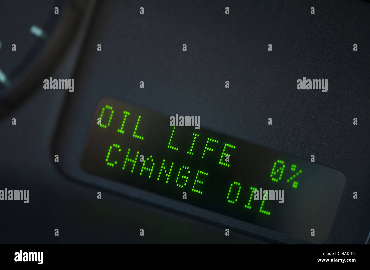 Close up of digital oil gauge Stock Photo Alamy