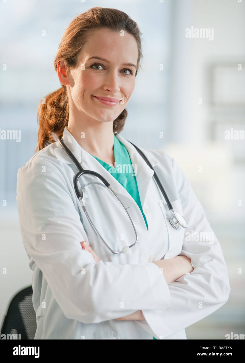 Portrait of female doctor Stock Photo
