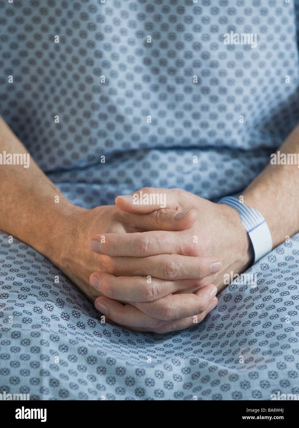 Man In Hospital Gown Stock Photo Alamy