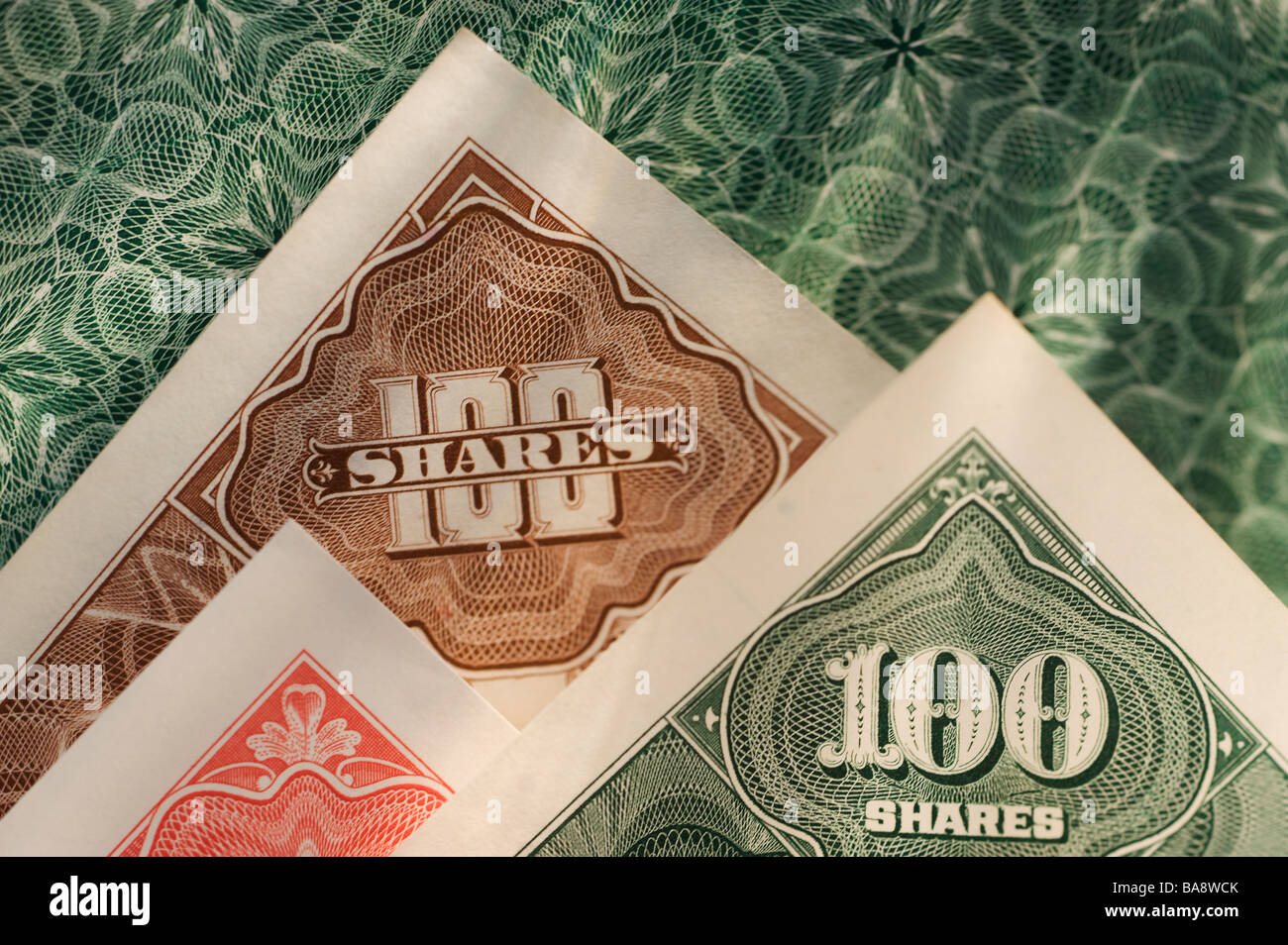 Old corporate bonds Stock Photo Alamy