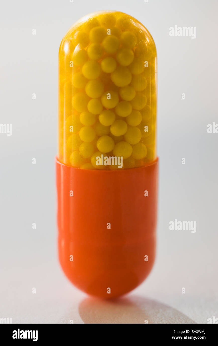 Close up of medicine capsule Stock Photo