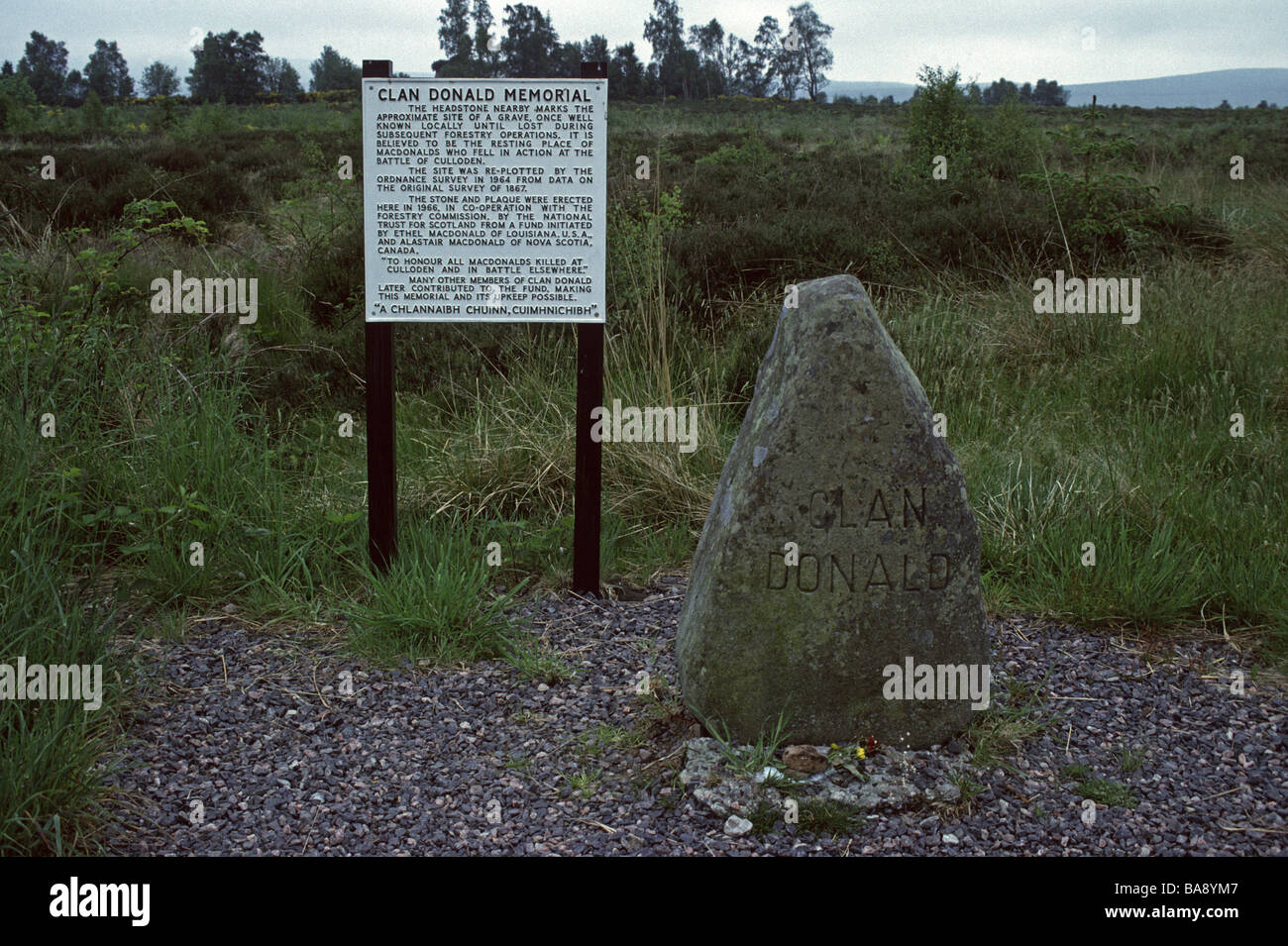 Clan Donald Memorial, Culloden Battlefield, Drumossie Moor, Inverness