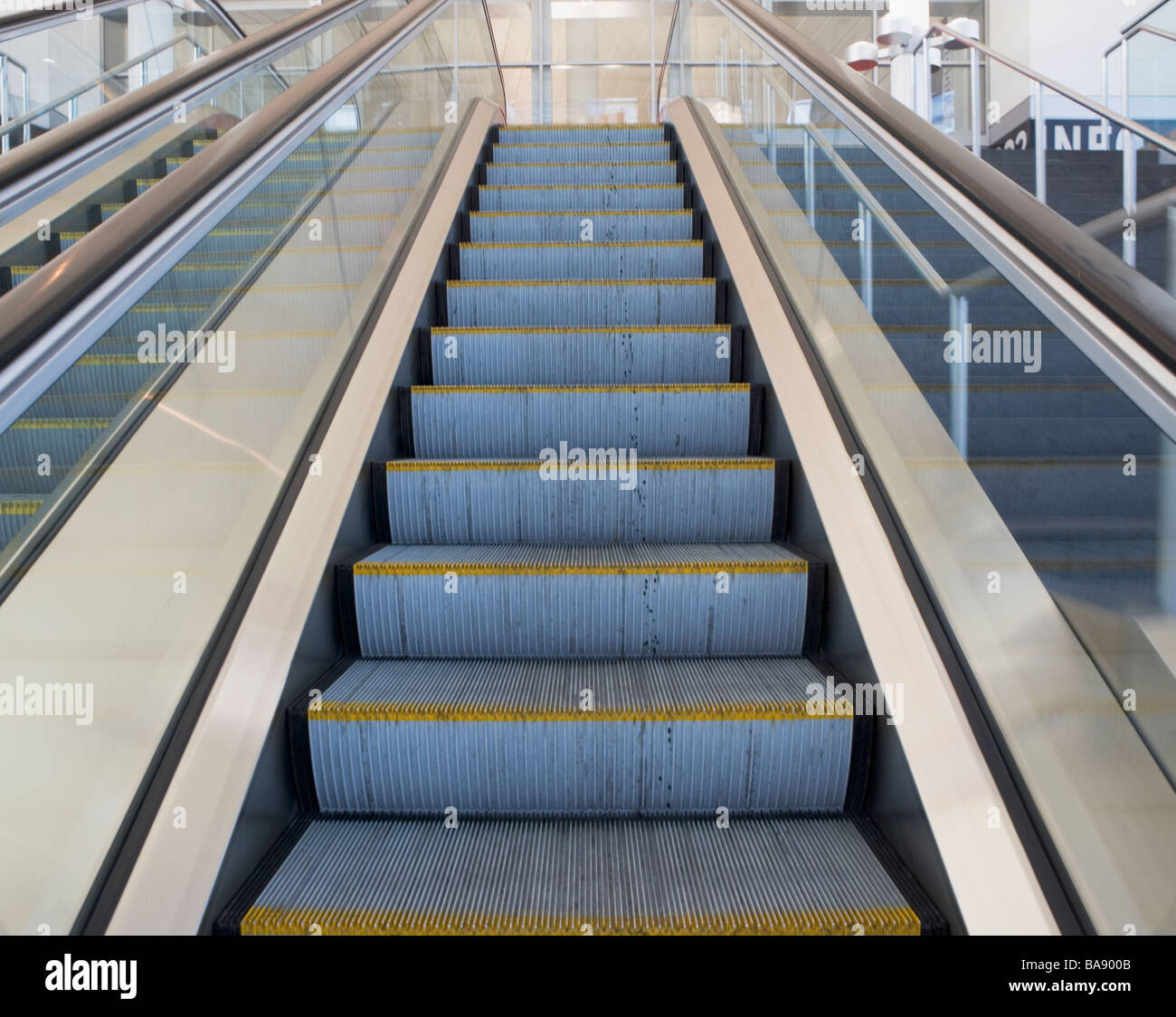 Low angle view of escalator Stock Photo