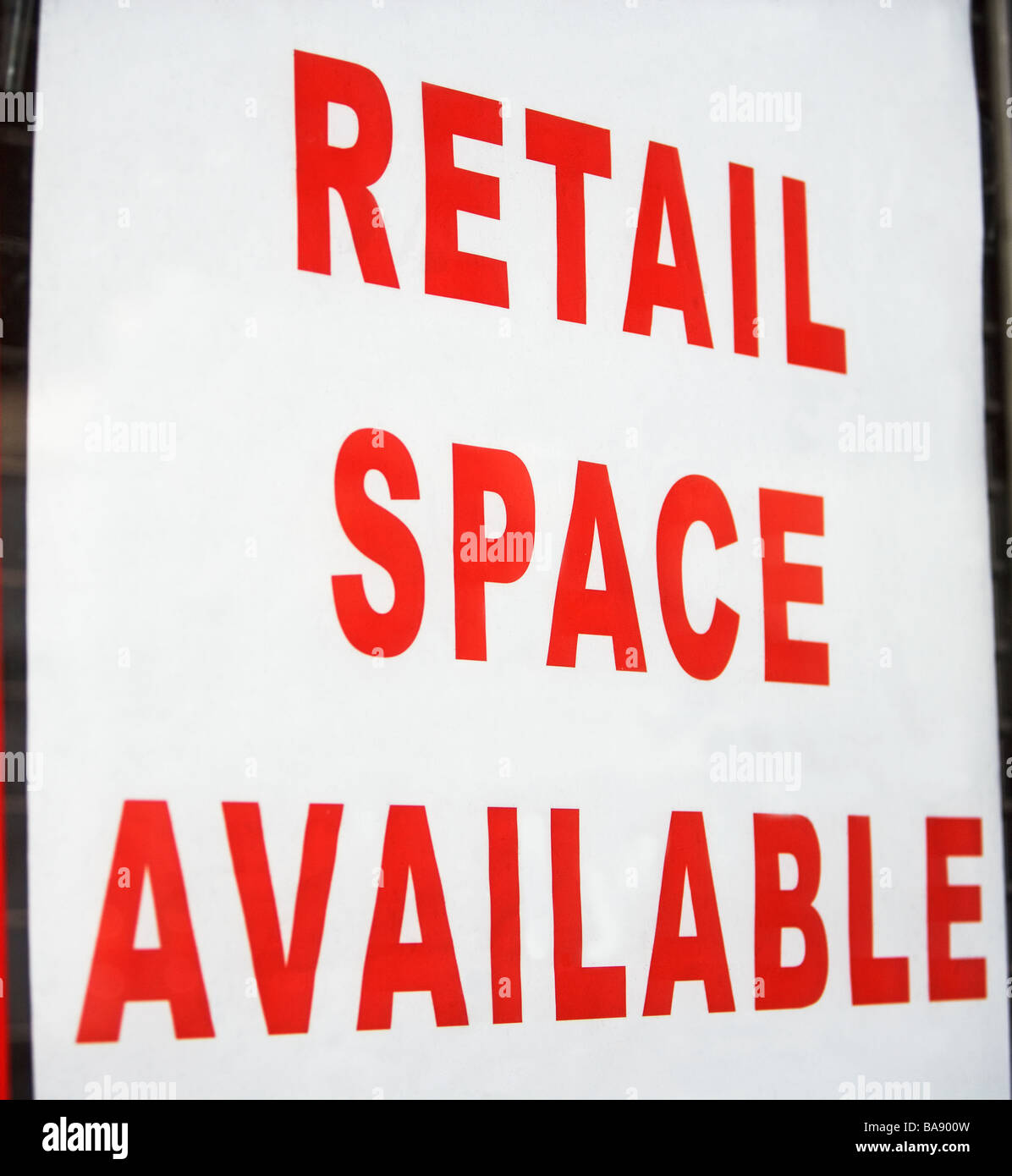 Retail space available sign Stock Photo