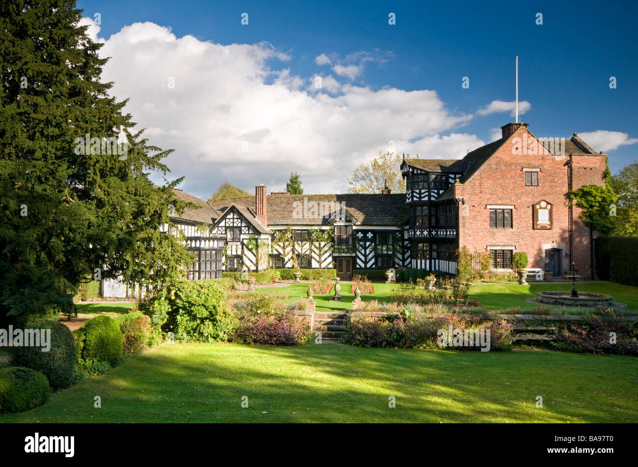 Gawsworth Old Hall, Gawsworth, Near Macclesfield, Cheshire, England, UK Stock Photo