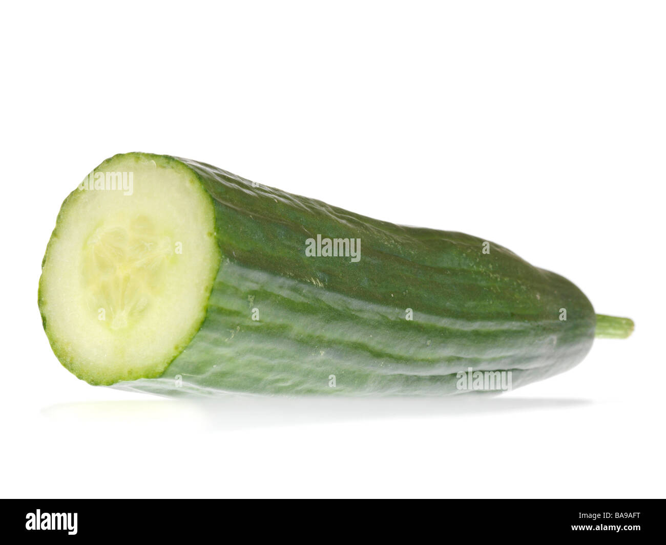 Half Cucumber Stock Photo