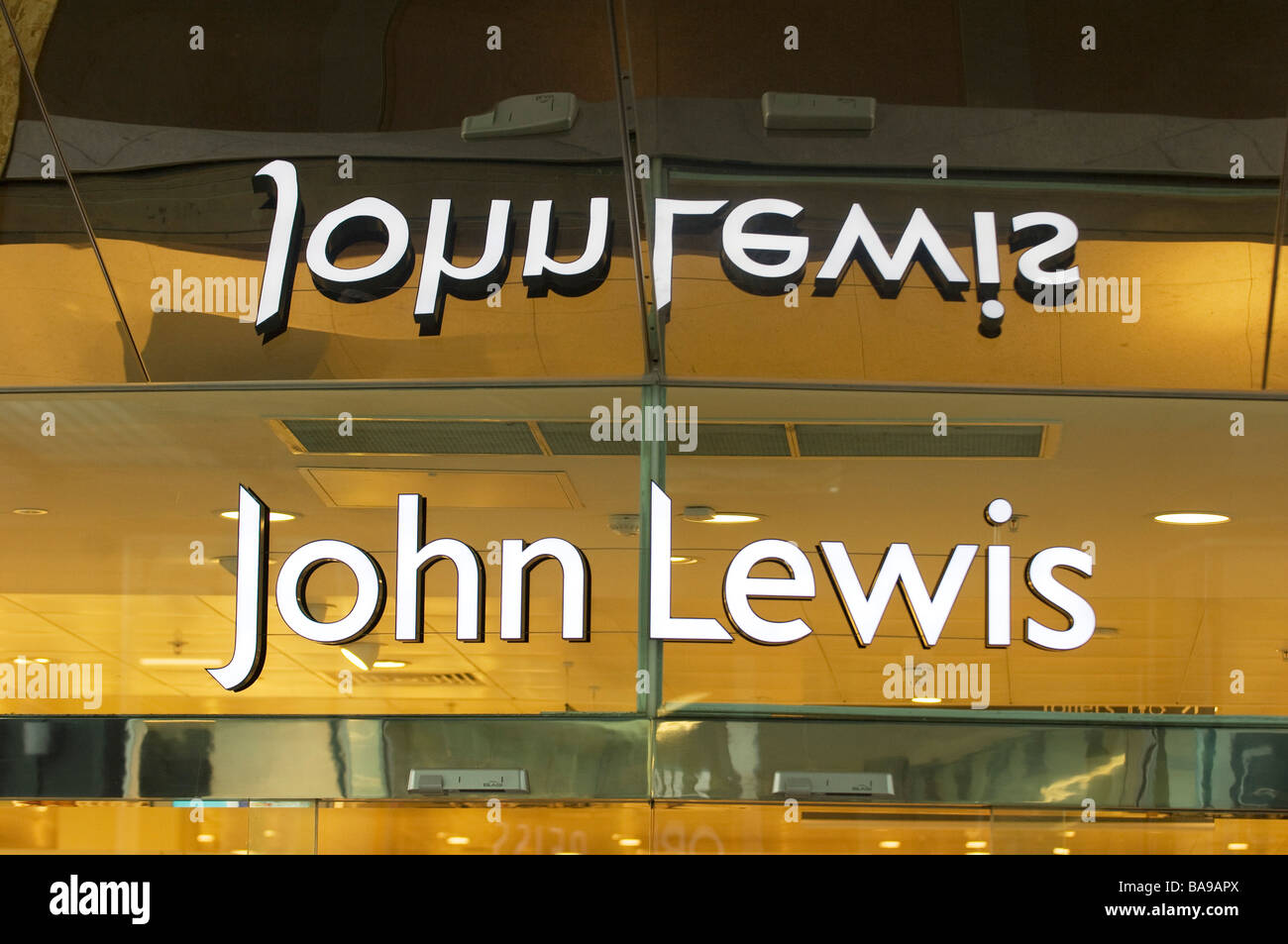 The striking new modern architecture of the glass fronted John Lewis