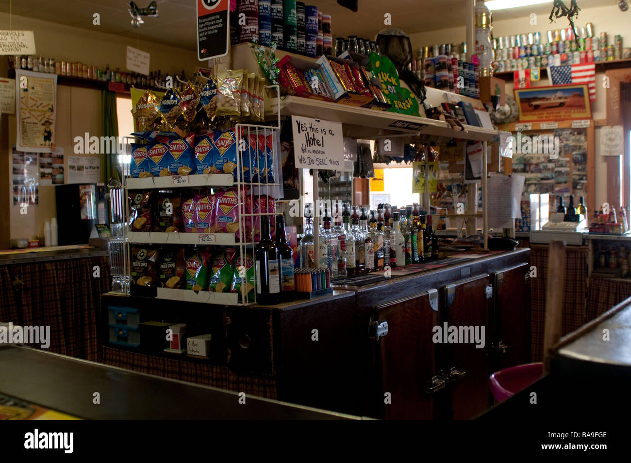 Inside of the pub in Silverton Hotel New South Wales Australia Stock Photo