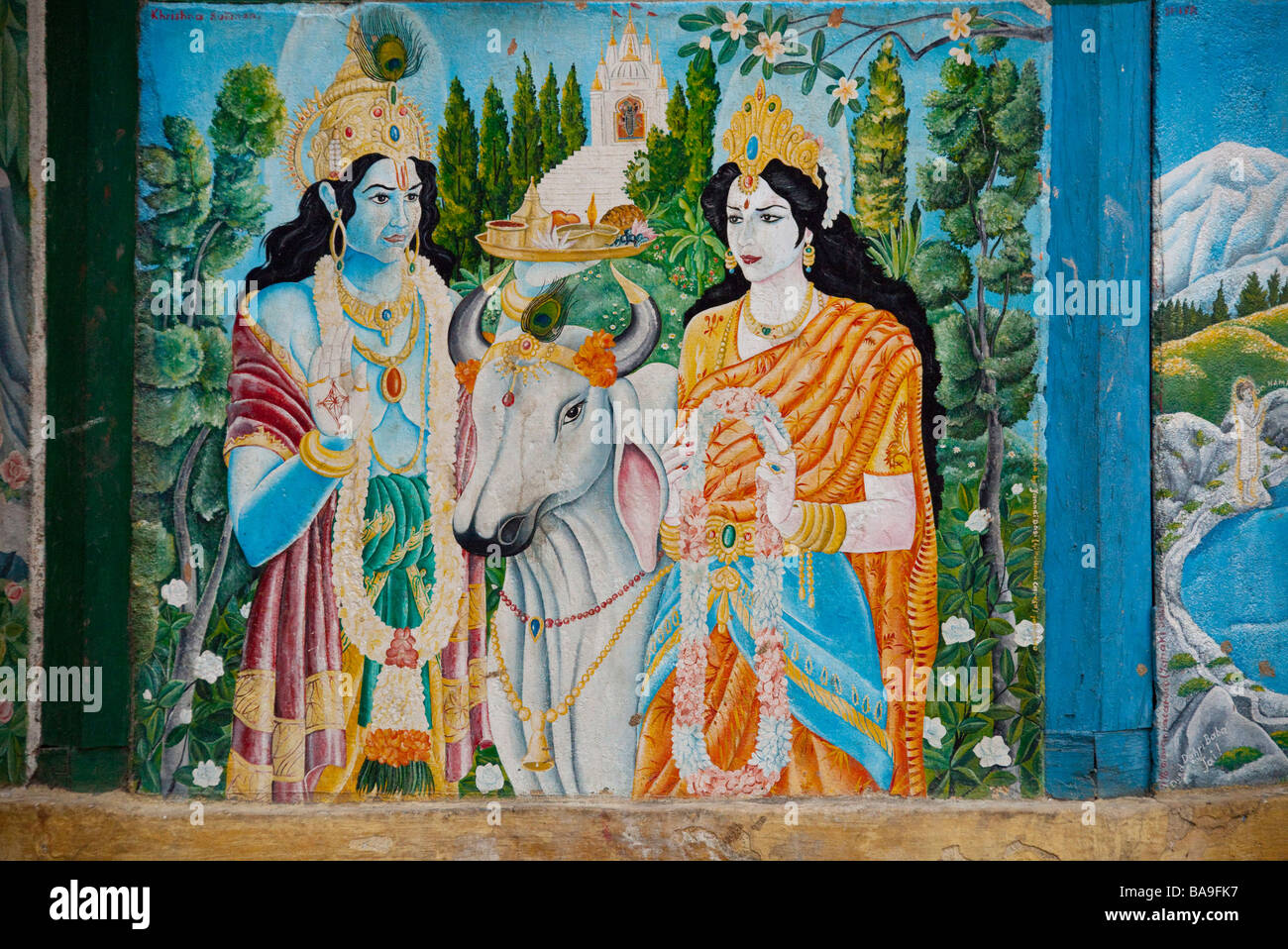 Religious Paintings on wall, Pashupatinath Temple and Monuments