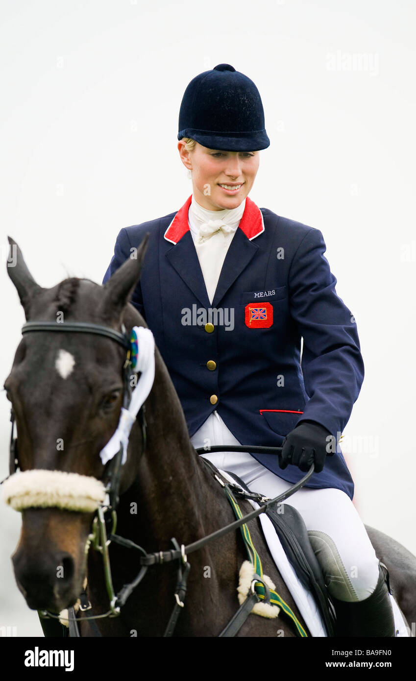 Zara Phillips (GBR) riding GLENBUCK  Equestrian - 2008 Mitsubishi Motors Badminton Horse Trials 2008 Stock Photo