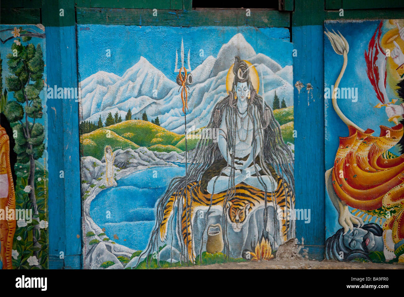 Religious Paintings on wall, Pashupatinath Temple and Monuments
