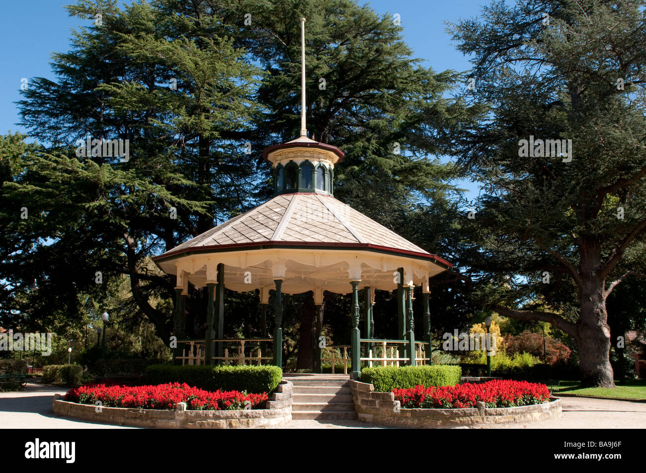Victorian rotunda in Machattie Park, Bathurst, NSW, Australia Stock Photo