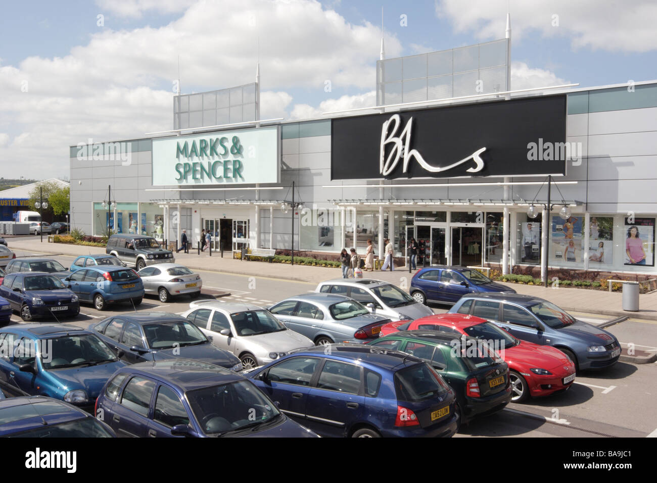 BHS and Marks & Spencer stores, Parkgate Shopping, Rotherham Stock Photo