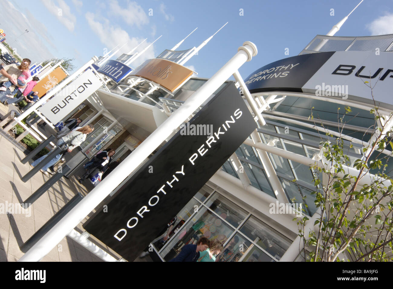 Shop signage, Parkgate Shopping, Rotherham Stock Photo - Alamy