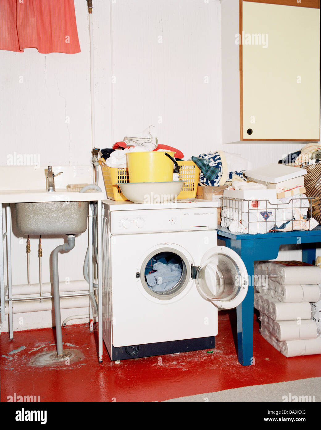 A laundry room, Sweden Stock Photo - Alamy