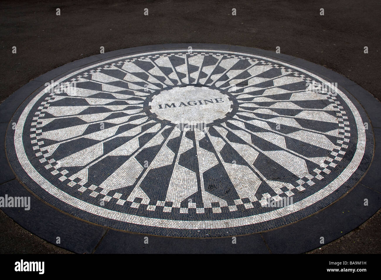 Imagine Mosaic, Strawberry Fields, Central Park, New York Stock Photo