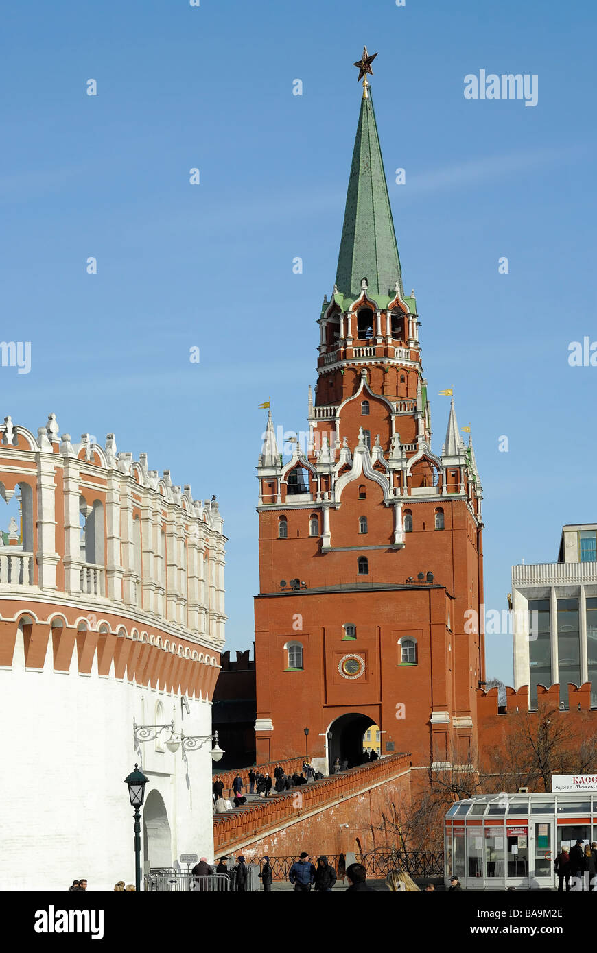 Troitskaya (Trinity) Moscow Kremlin tower Stock Photo