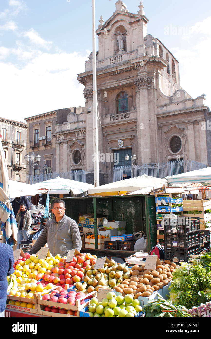 La Fiera market, Catania, Sicily, Italy Stock Photo