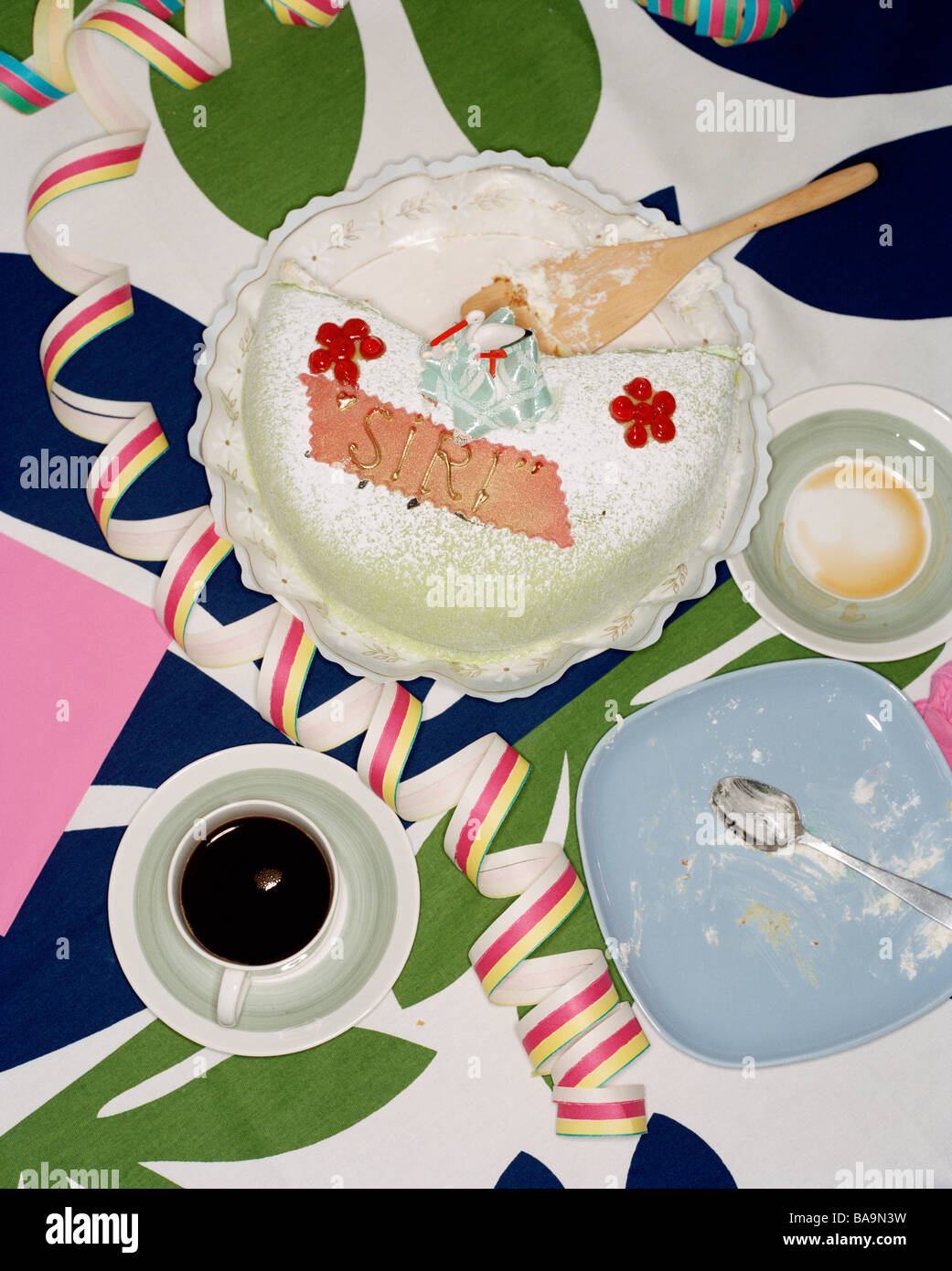 Birthday cake, Sweden Stock Photo Alamy