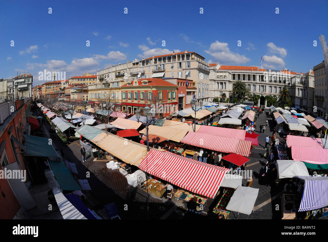 Street market in old town of France, Cote d'Azur, France Stock Photo