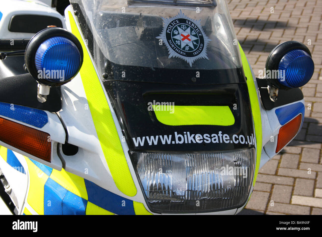 PSNI Honda Pan-European ST1100 police motorcycle of the PSNI (Police Service of Northern Ireland) Stock Photo