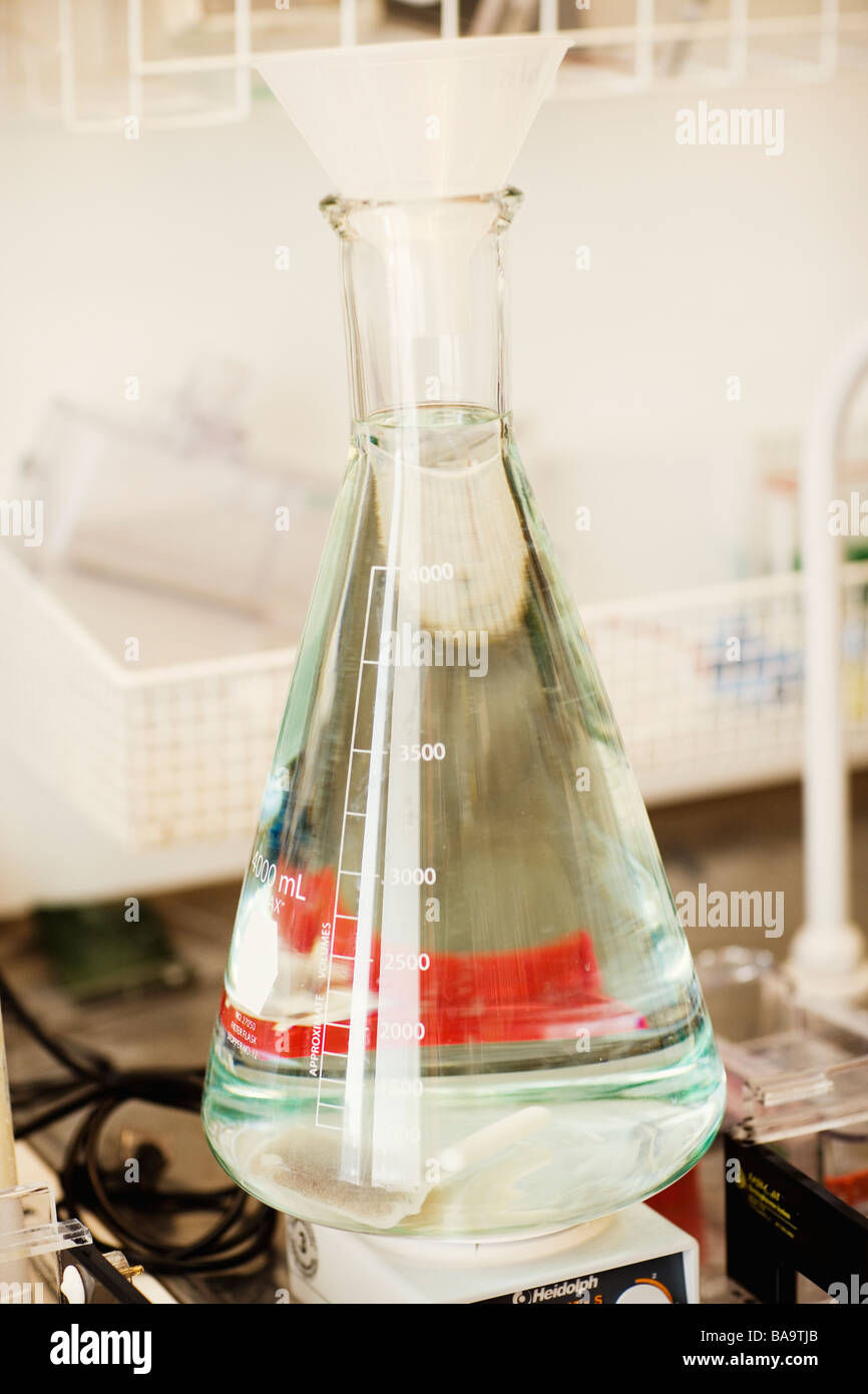 A glass container in a laboratory Stock Photo Alamy