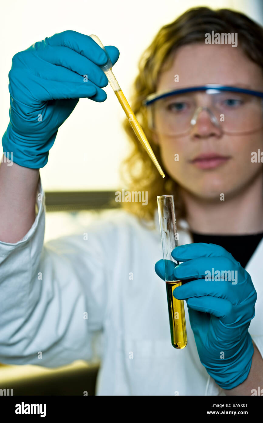 Researcher in a laboratory, Sweden Stock Photo Alamy