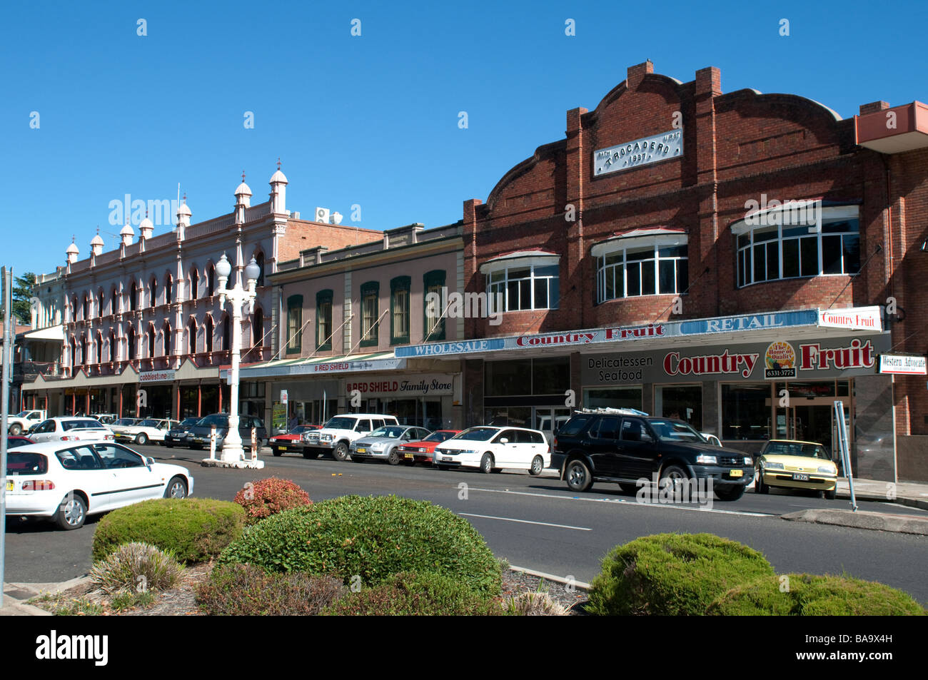 Street scene with historical architecture Bathurst New South Wales Australia Stock Photo