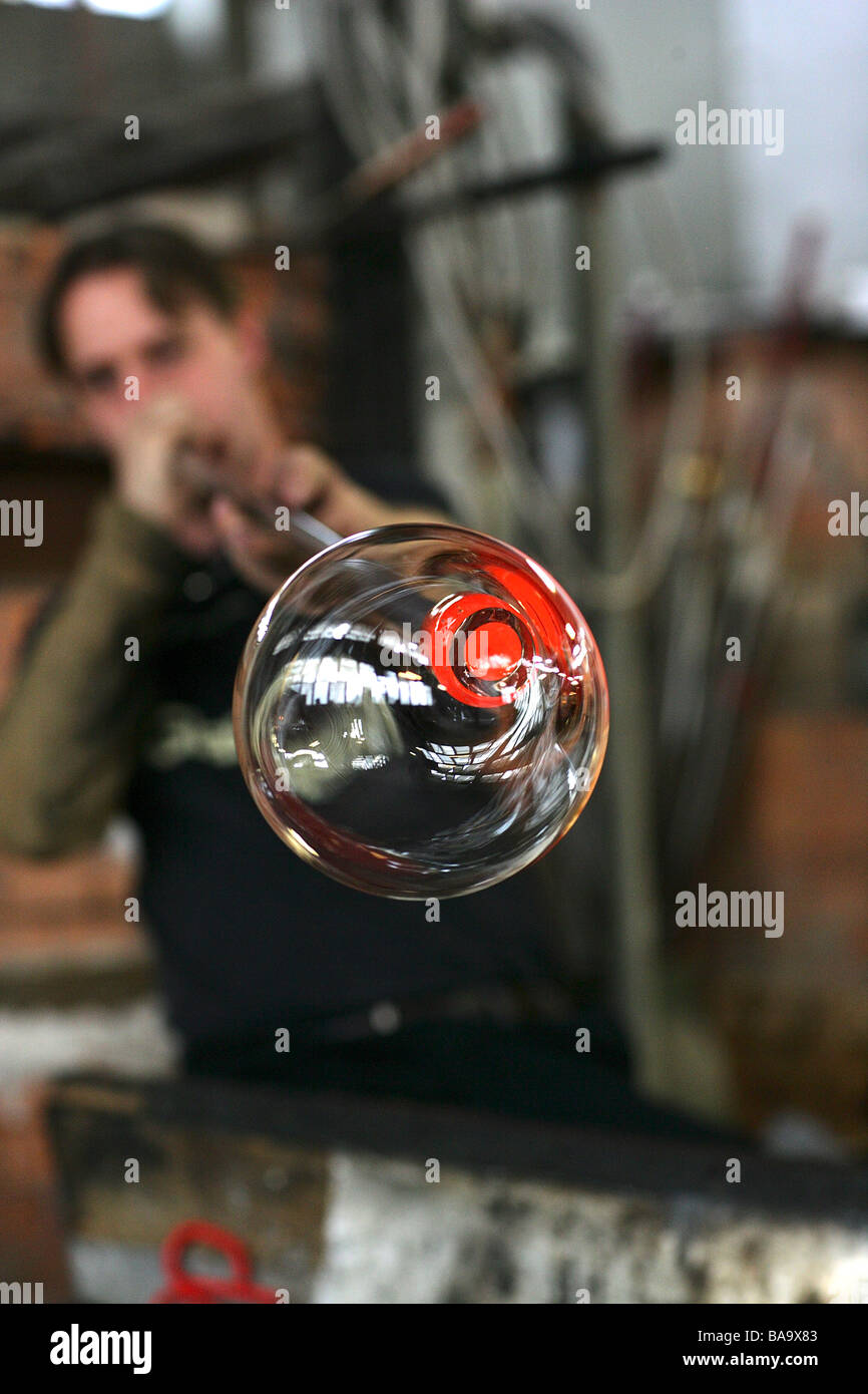 Working glass-blower, Smaland, Sweden Stock Photo - Alamy
