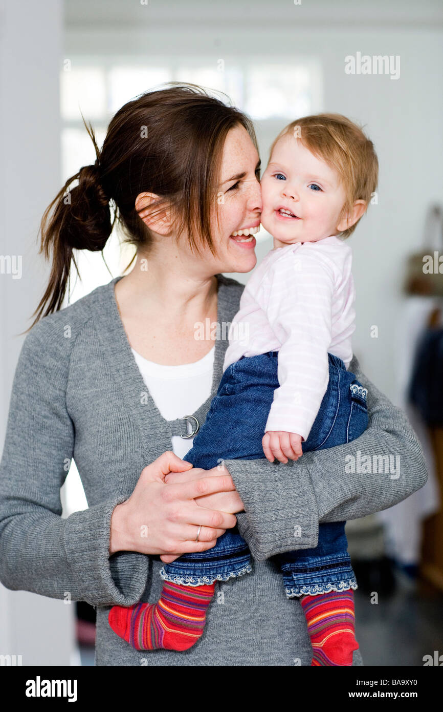 Mother and her daughter, Sweden Stock Photo - Alamy