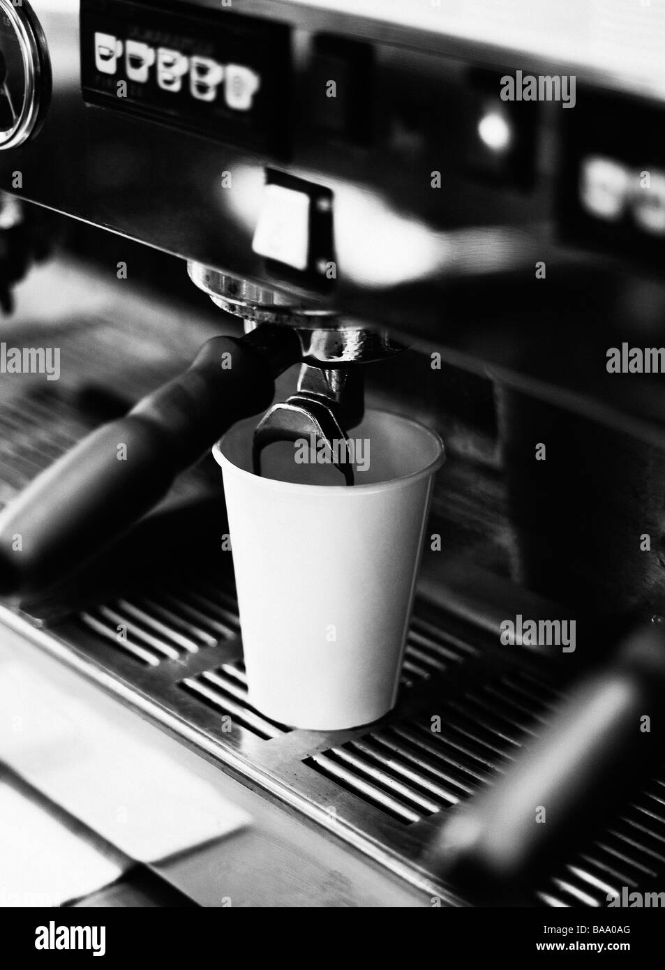 Espresso machine, closeup Stock Photo Alamy