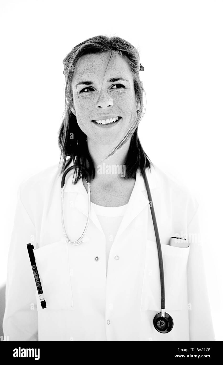 Portrait  of a doctor, Sweden. Stock Photo