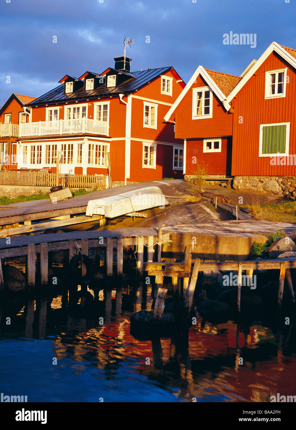 House by the sea, Sandhamn, Stockholm archipelago, Sweden Stock Photo