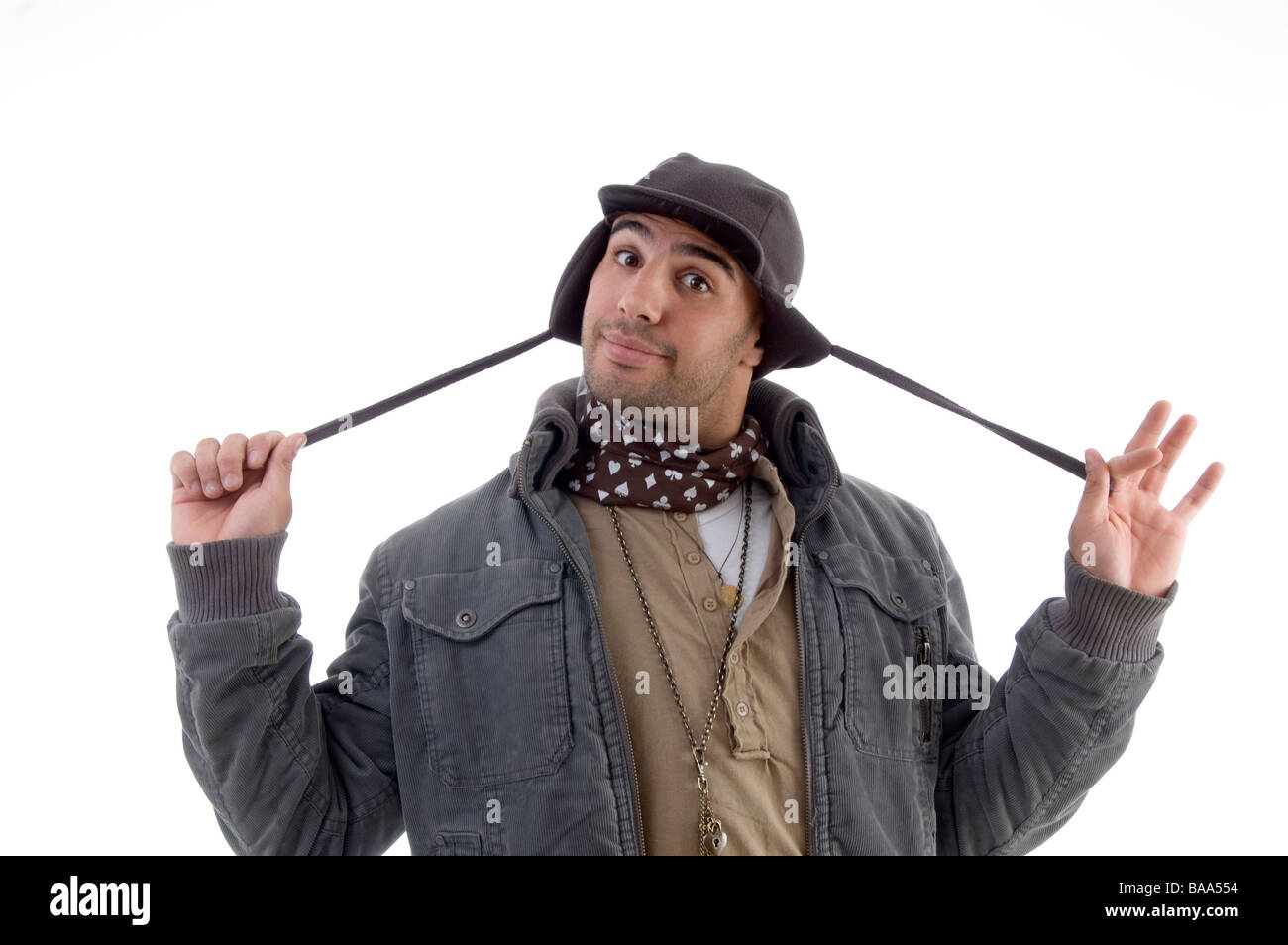 young man wearing winter jacket Stock Photo - Alamy