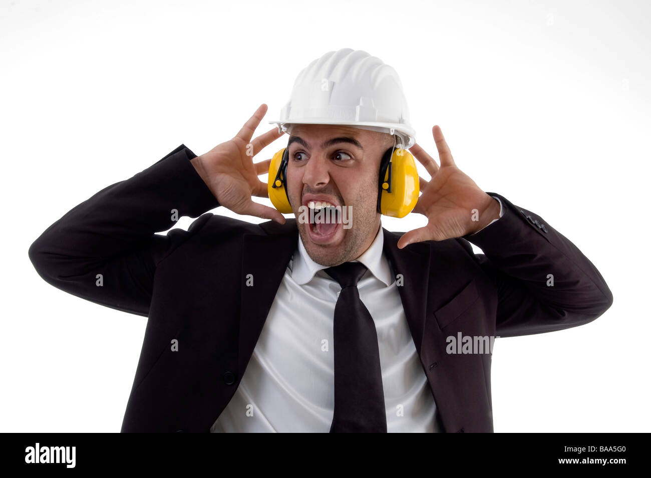 Earplugs construction hires stock photography and images Alamy