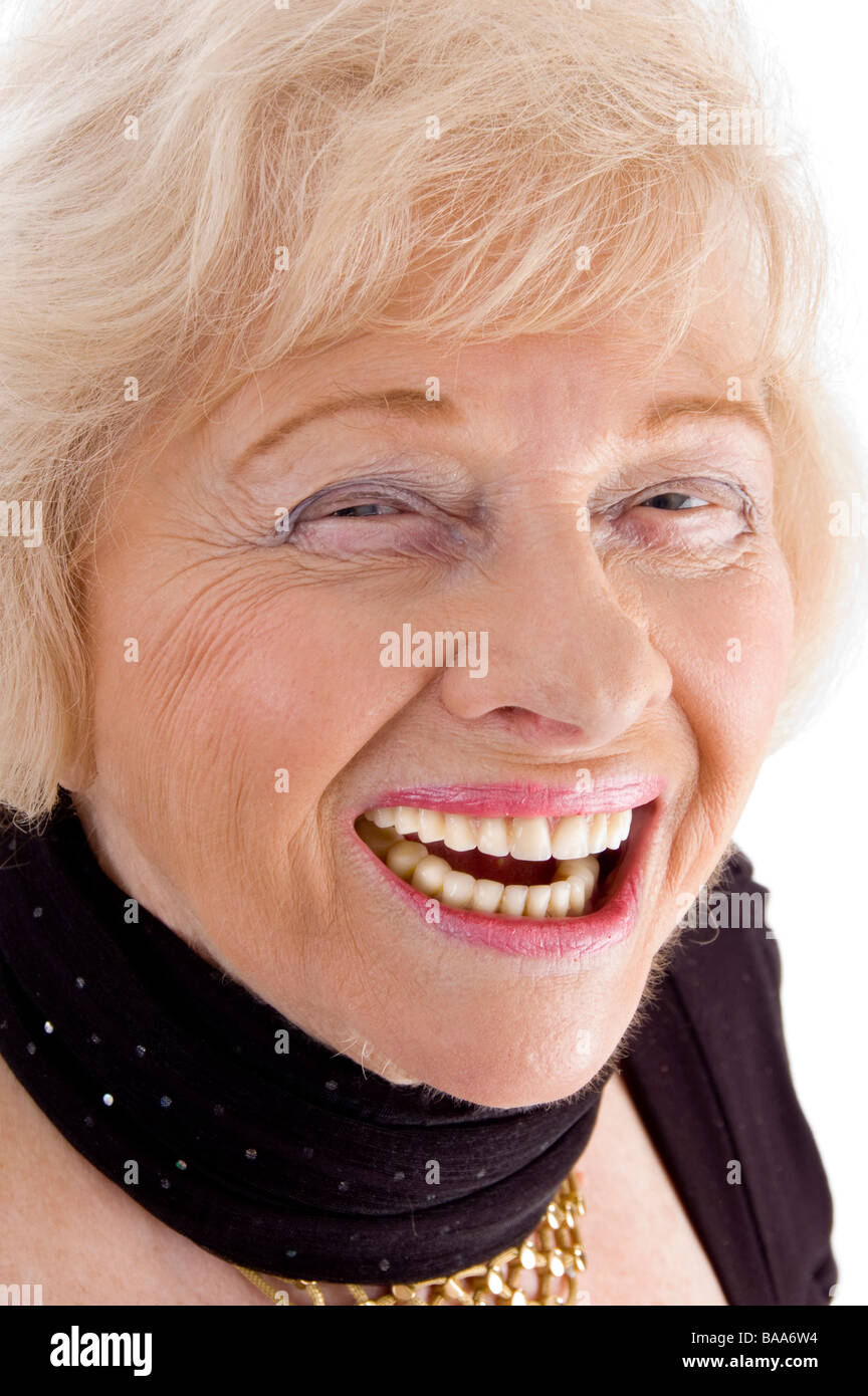 close up of laughing old woman Stock Photo - Alamy