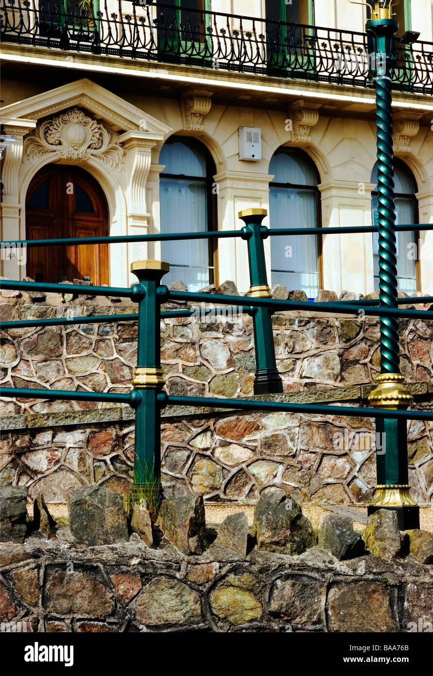 painted railings in Malvern, Worcestershire Stock Photo