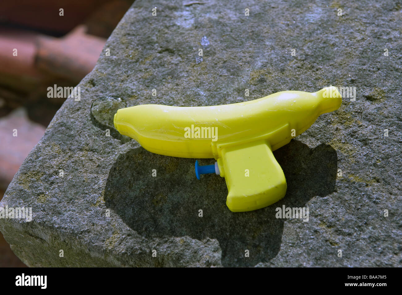 Yellow Banana Water Pistol Stock Photo Alamy
