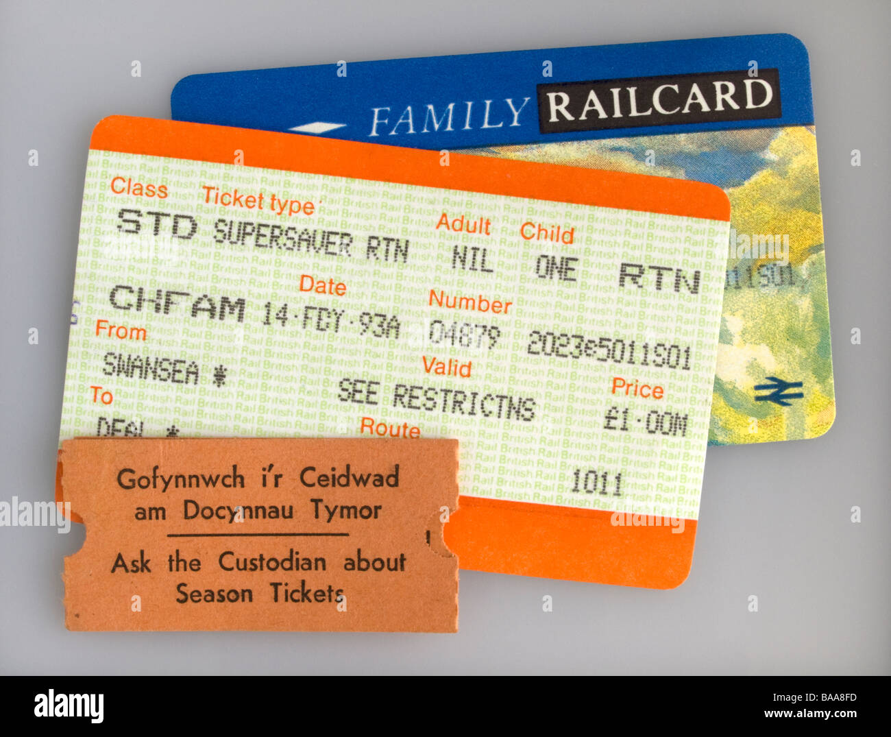 British Rail tickets Stock Photo