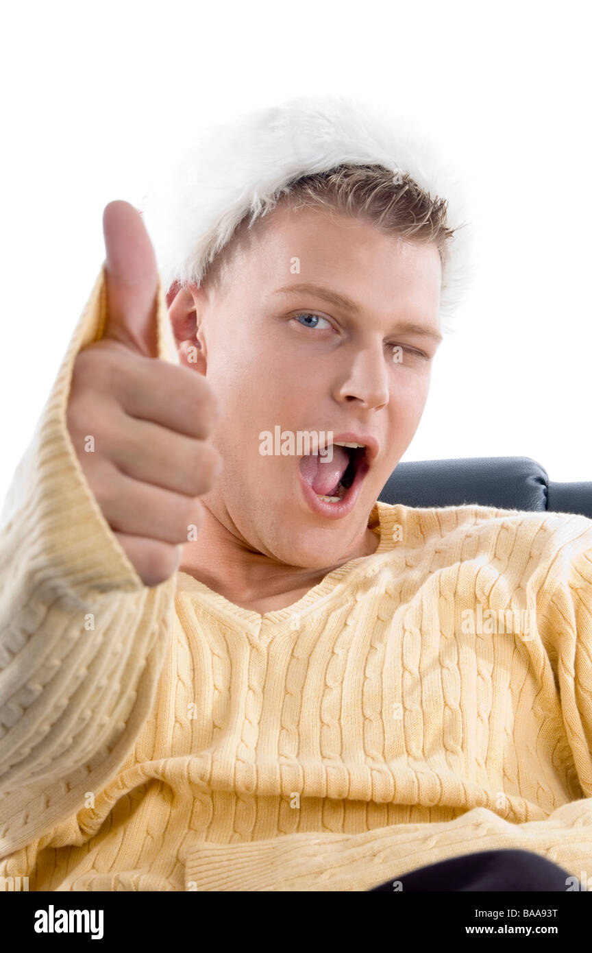 man showing thumbs up Stock Photo - Alamy