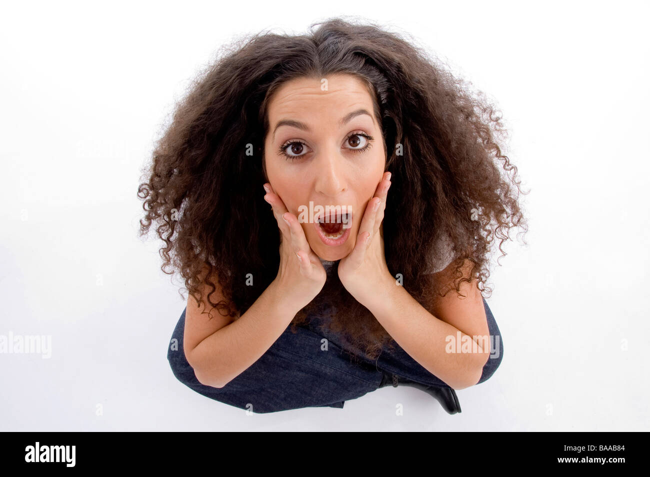 Surprised young woman hi-res stock photography and images - Alamy