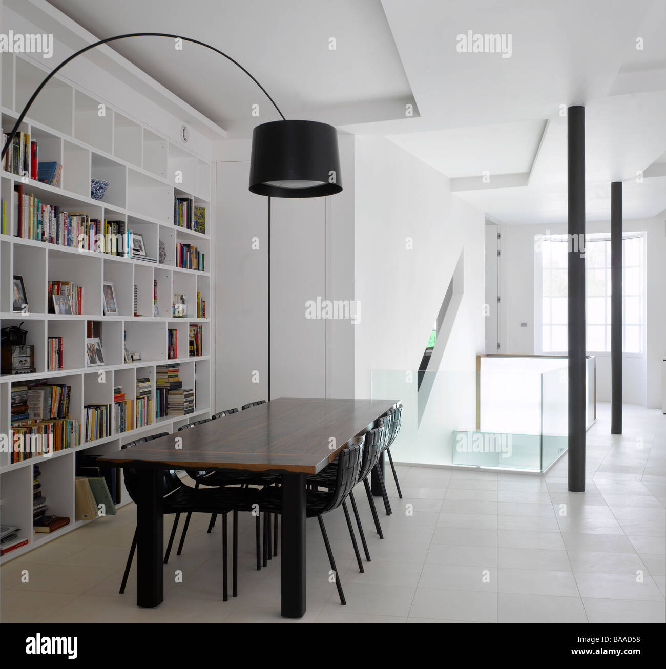 Dining Room in Loft Apartment, Islington, London, UK. Stock Photo