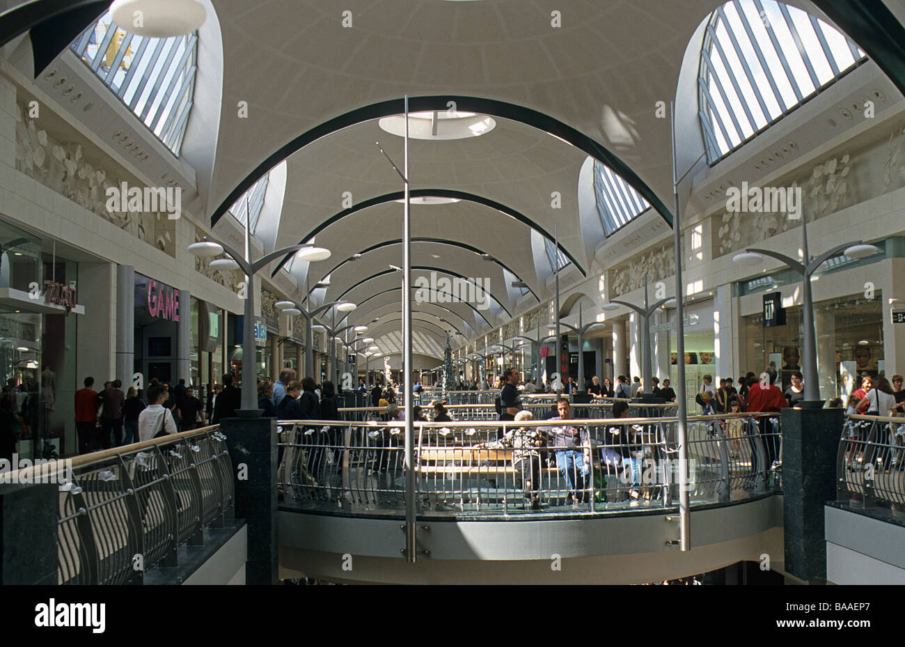 Interior view of Bluewater Shopping Centre, Greenhithe, Kent. Stock Photo