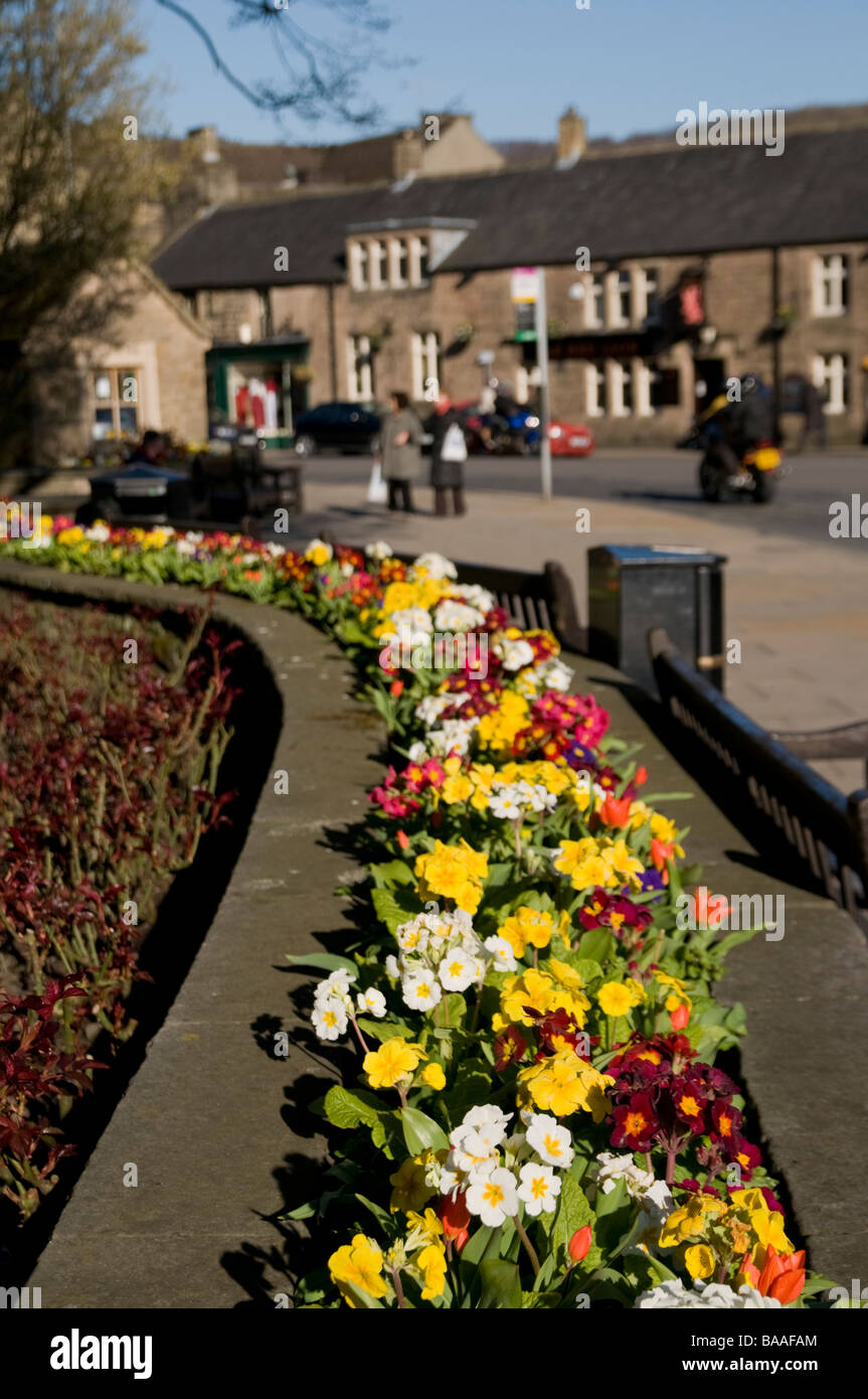 Flowers in Bakewell Derbyshire Peak District England Stock Photo Alamy